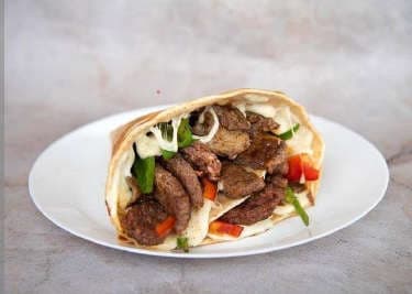 Beef burger crepe