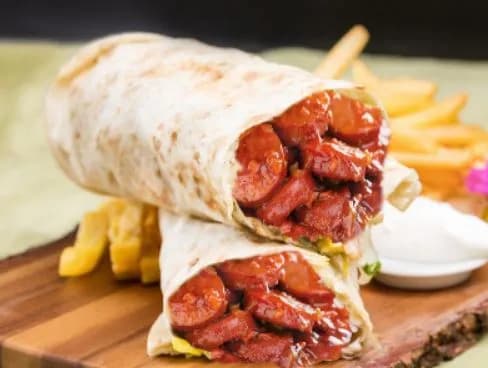 Saj Oriental Sausage Sandwich With Mozzarella