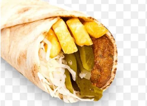 Falafel And French Fries Sandwich