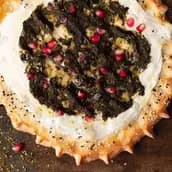 Labneh And Spinach Manoushe 