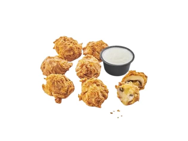 Fried Stuffed Fresh Mushrooms