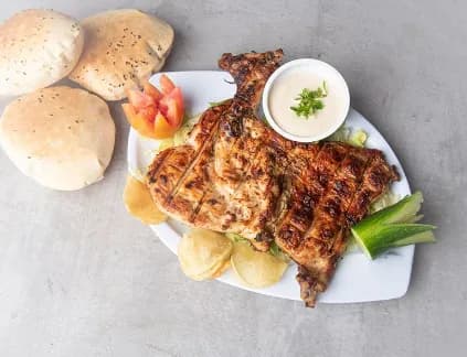 نص فرخة مشوية