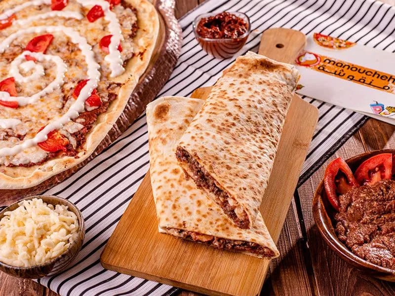Sausage and Cheese Manqoucha