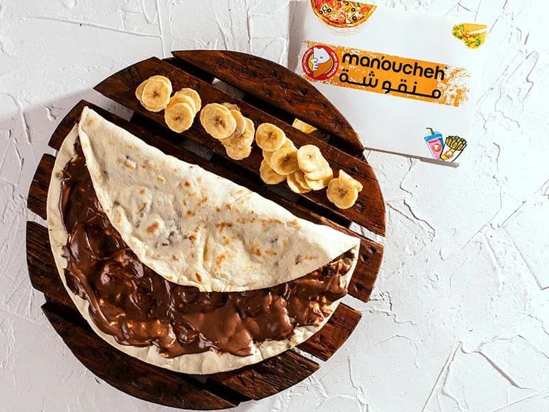 Chocolate and Banana Manqoucha