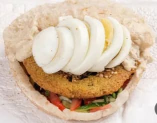 Boiled Egg Falafel Sandwich