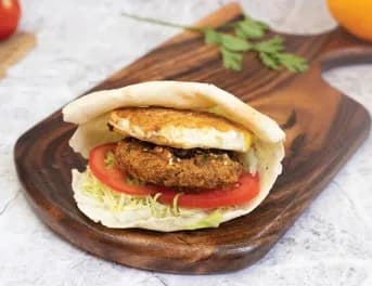 Fried Egg Falafel Sandwich