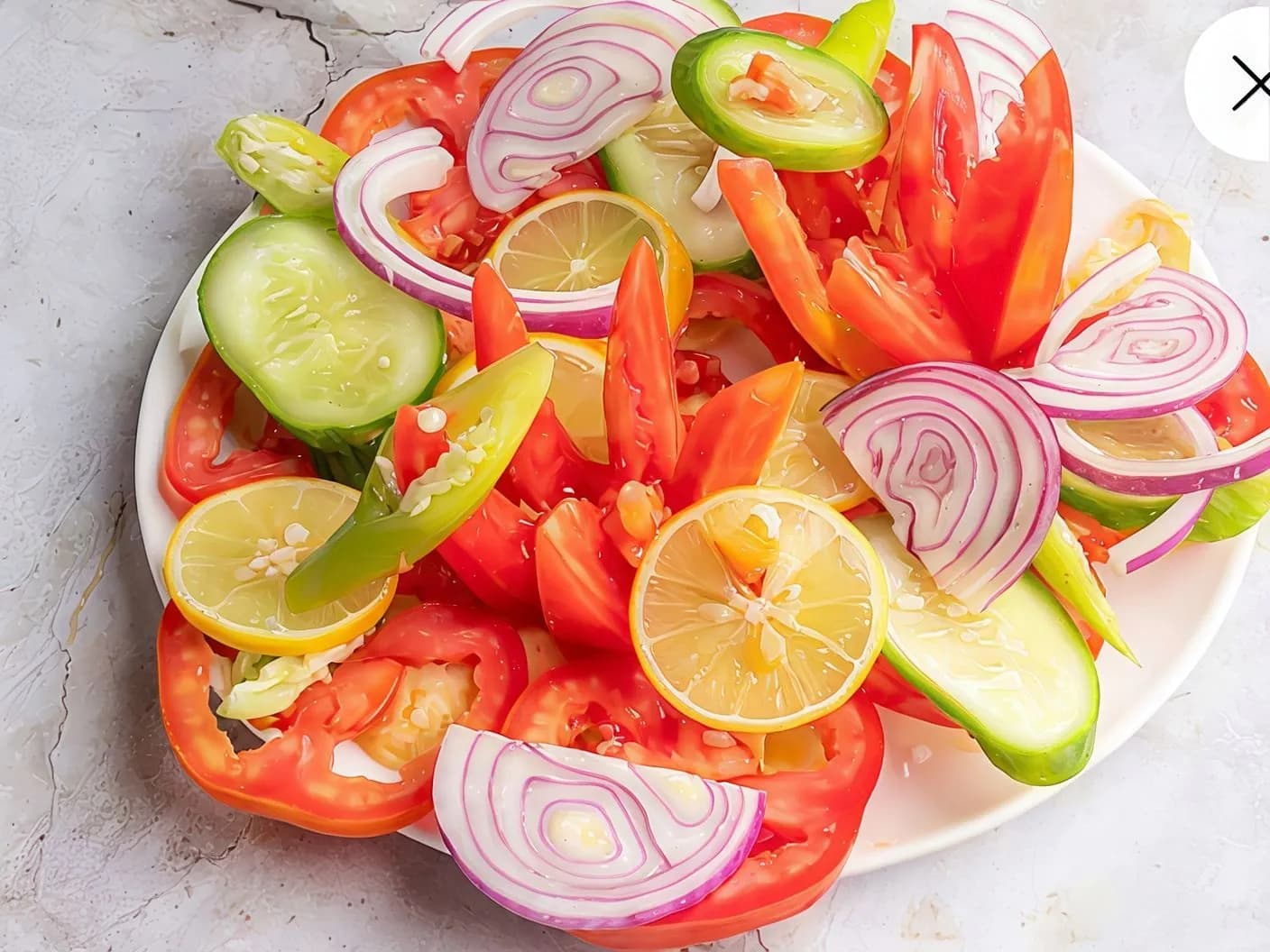 Medium Salad Slices Plate