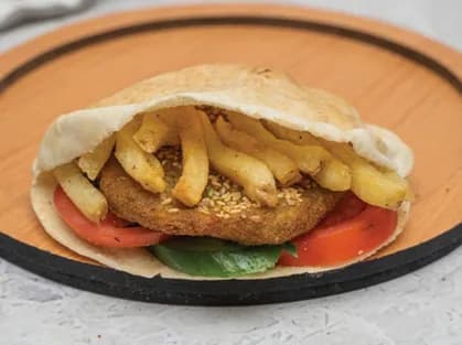 Falafel and Potato Sandwich