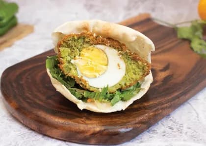 Falafel With Boiled Eggs Sandwich