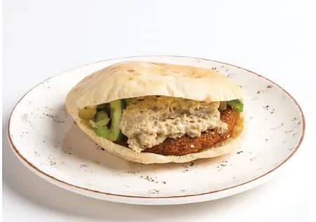 Falafel With Baba Ghannoug Sandwich