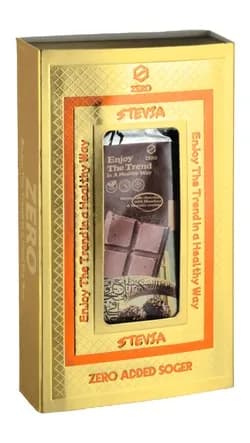 Stevia Zero Milk Chocolate with Kunafa and Hazelnut Cream
