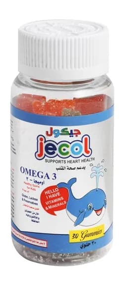 Jecol Omega 3 Enriched Candy Pieces Box of 30 Pieces from Dolz Pharma