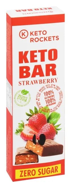 Keto Rockets Strawberry Keto Bar 40g