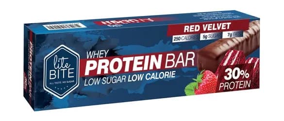 Lite Bite Protein Bar - Red Velvet - 30% Whey Protein - 70 grams