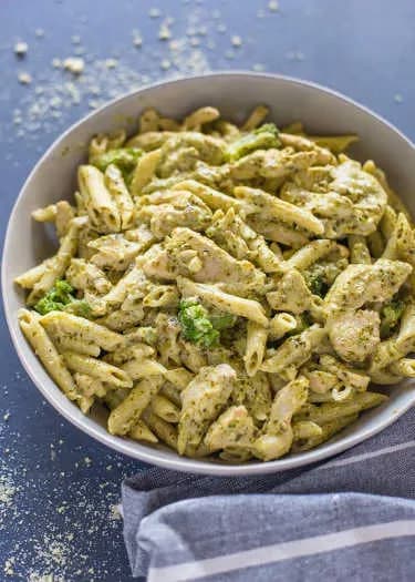 Chicken Pasta With Basil Sauce