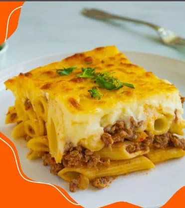 طاجن مكرونة بشاميل