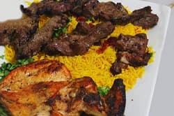1/4 Kebab and 1/4 Chicken
