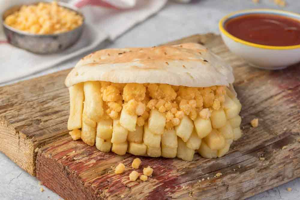 Fries with Roomi Cheese Sandwich