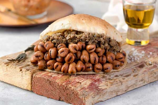Foul with Meat Sandwich