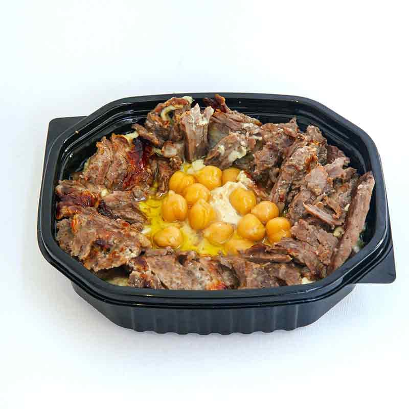  Hummus with Beef Shawarma 