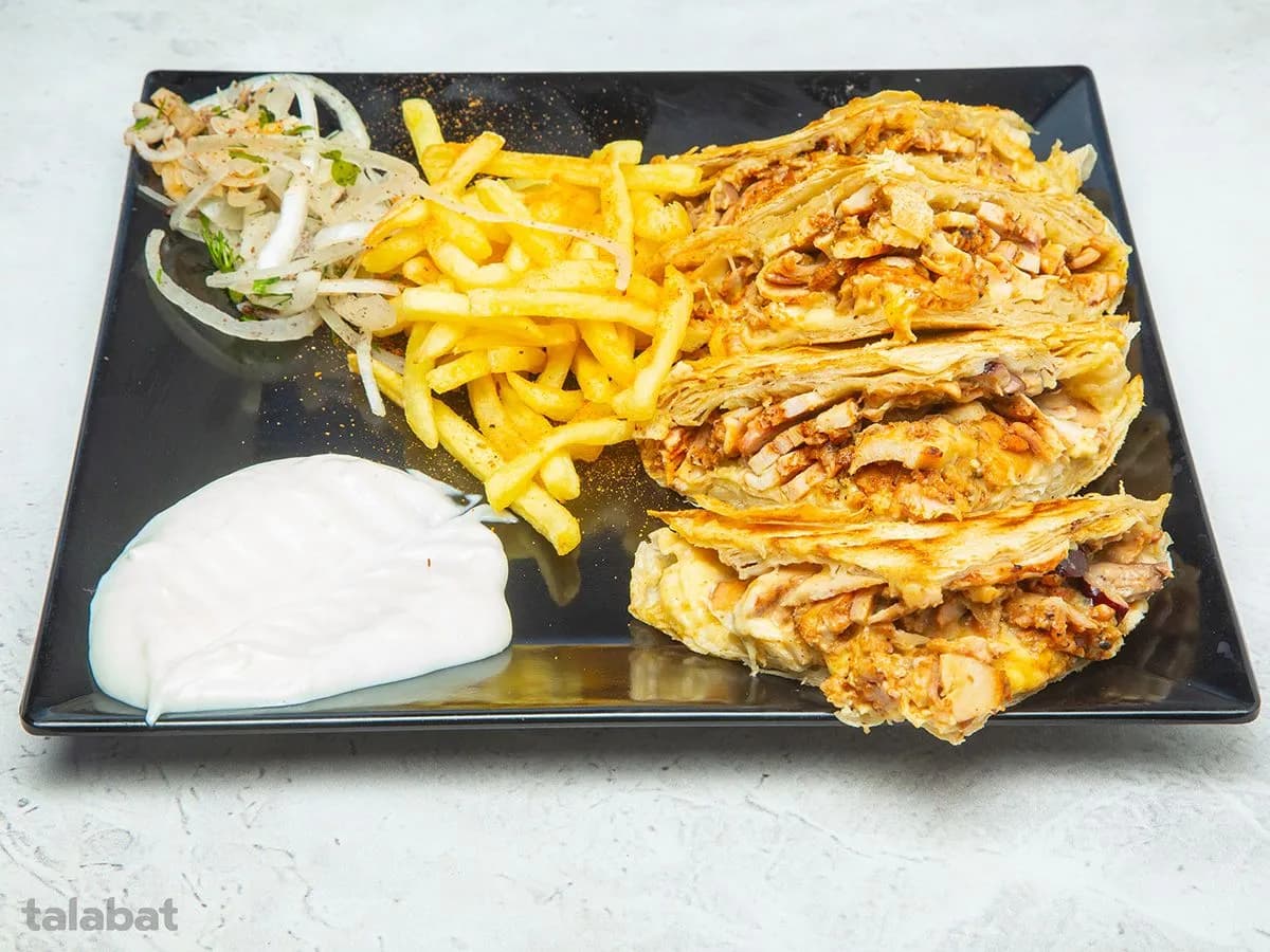 Chicken Shawarma with Cheese and Olives Safiha