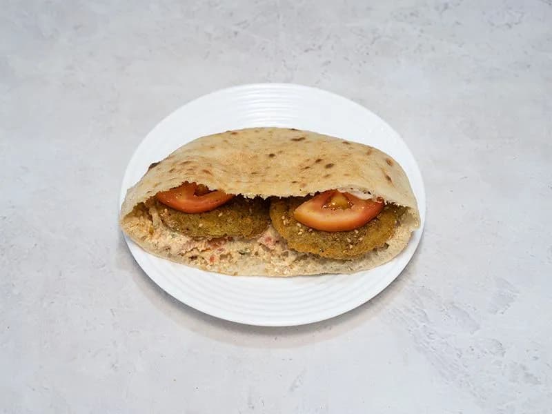 Taameya and Pastrami Sandwich