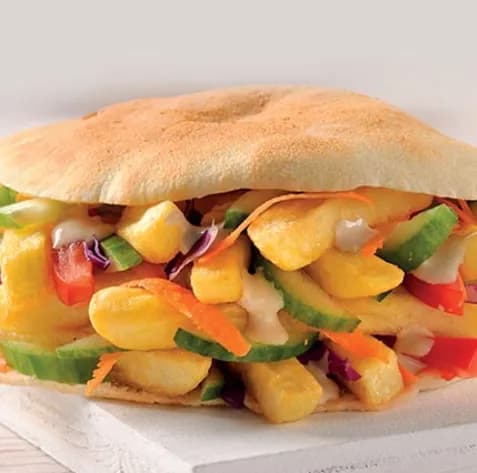 French Fries With Boiled Eggs Sandwich